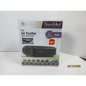 NuvoMed Car Air Purifier with HEPA Filter Black Portable DC Powered 357203